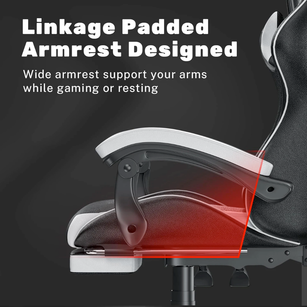 Gaming Throne with Built-in Footrest