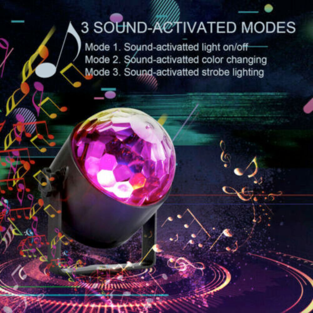 Sound-Responsive LED Party Light Projector