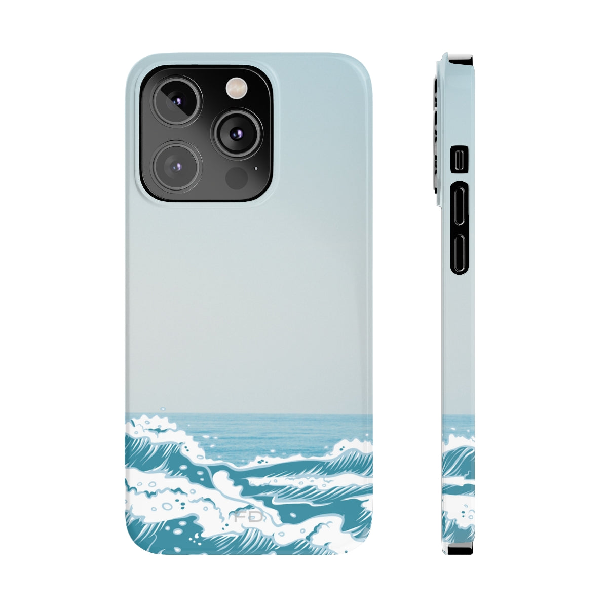 Slim iPhone Case with Wave Design