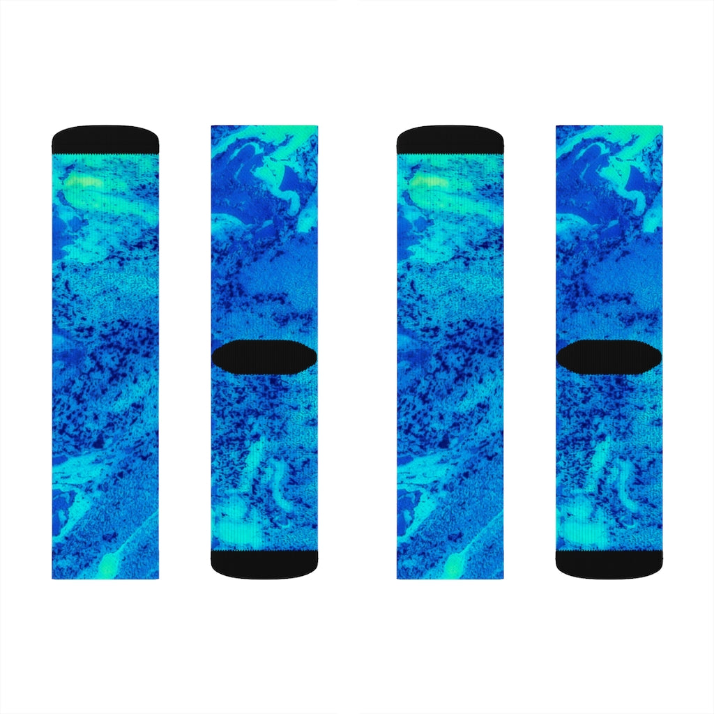 Blue Luminous Quirky Socks