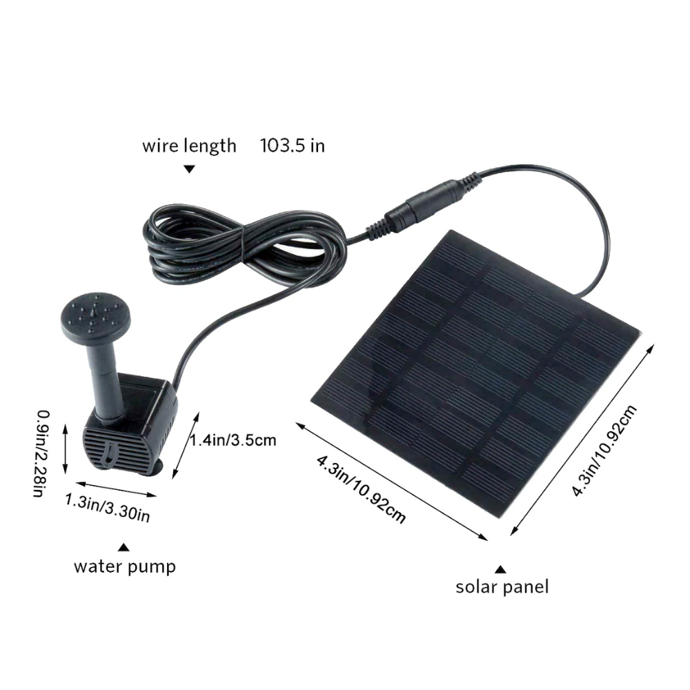 Solar-Powered Garden Fountain