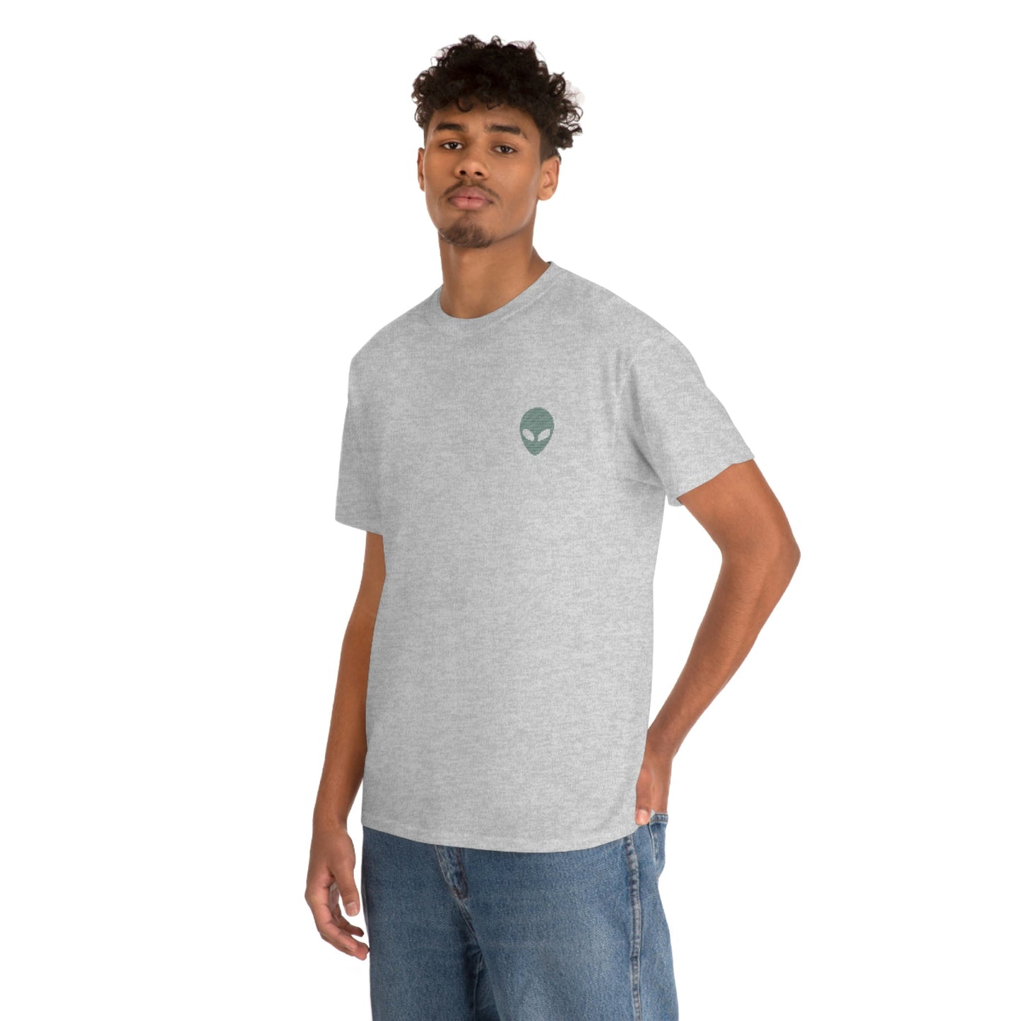 Graphic T-Shirt Featuring an Extraterrestrial Back Design