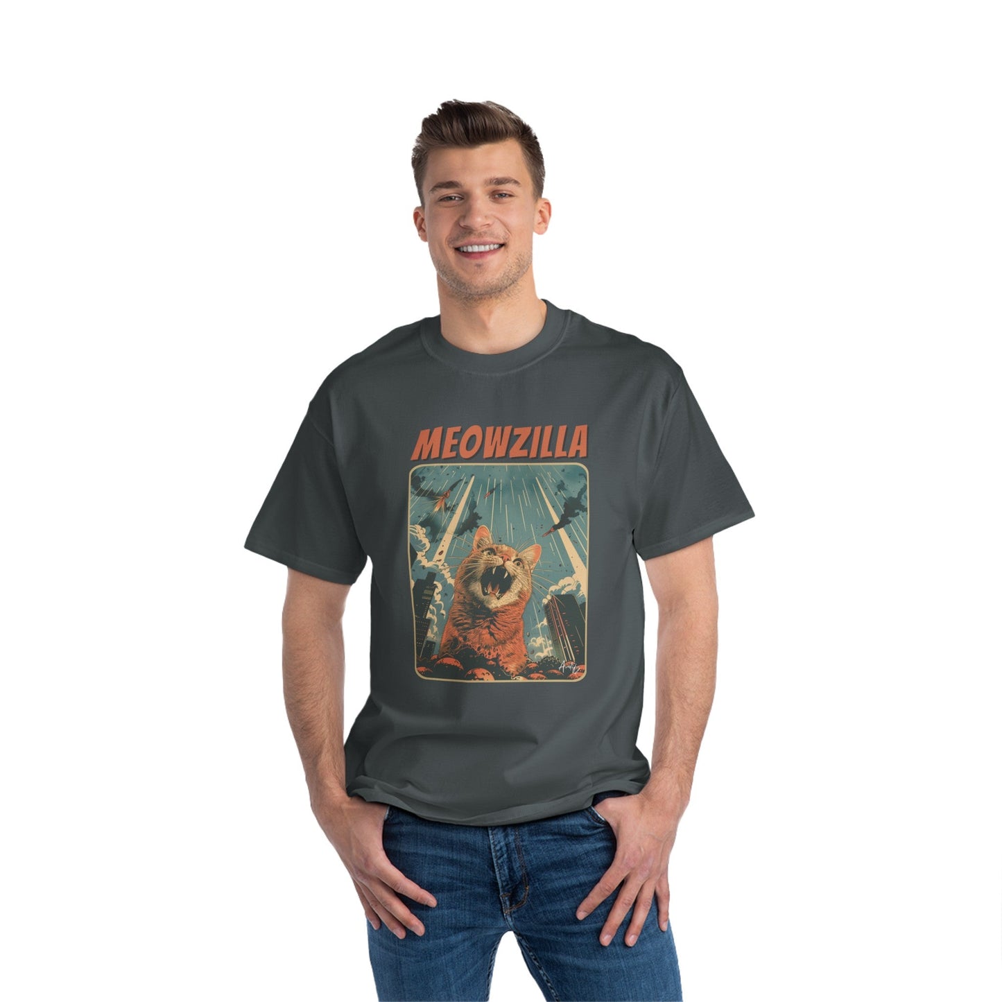 Meowzilla Retro Graphic Tee