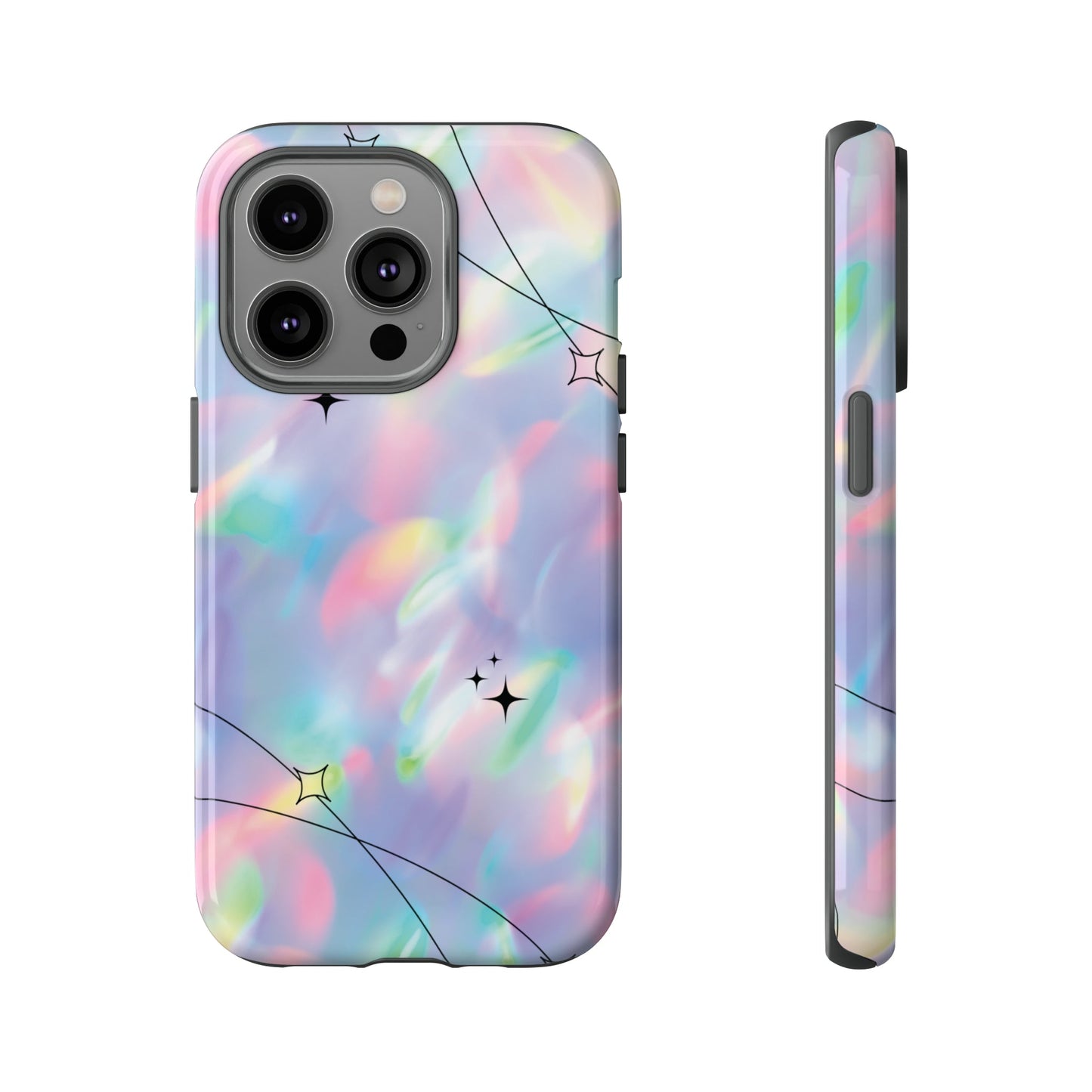 Durable iPhone Case with Stars in Gradient Pattern