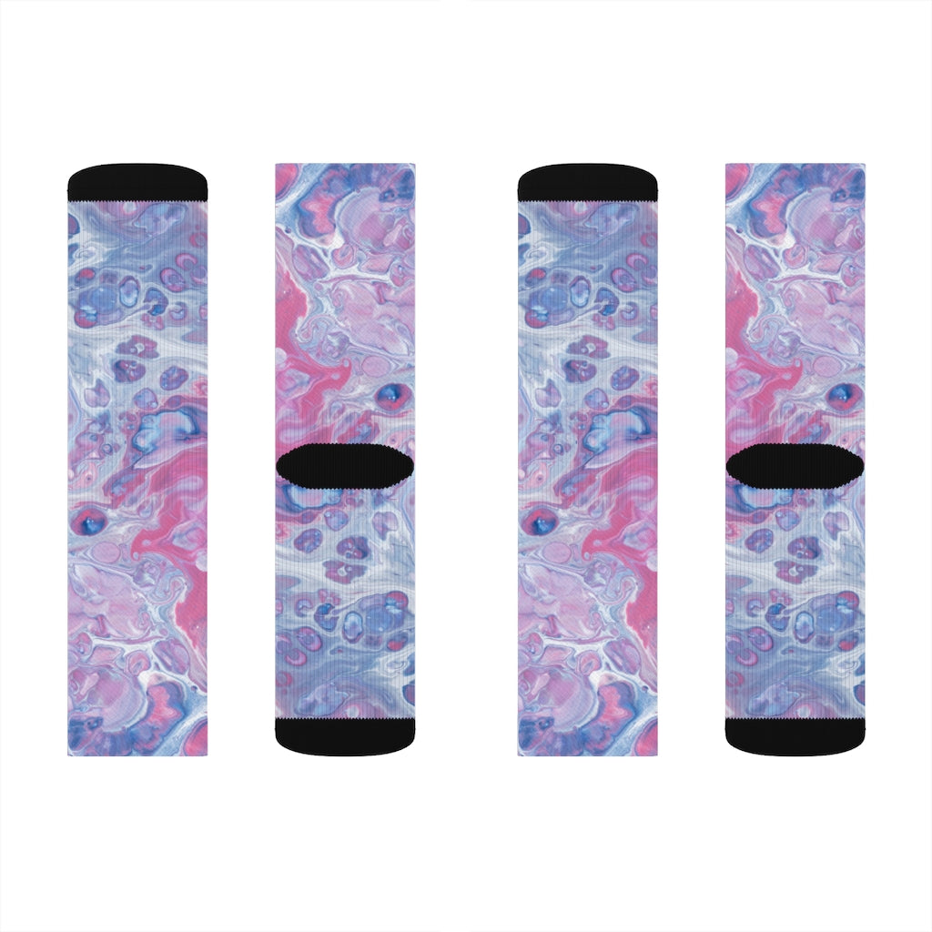 Pink Tie Dye Fun Socks for a Novel Experience