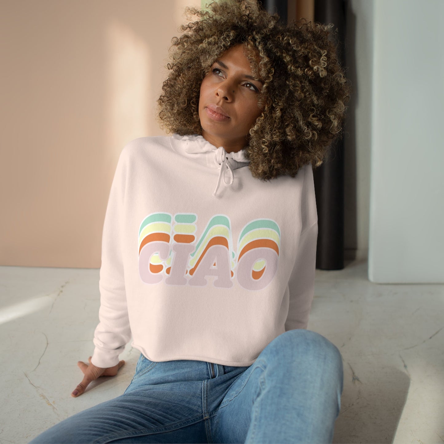 Multicolored Crop Hoodie for Women: Embrace the Vibrant!