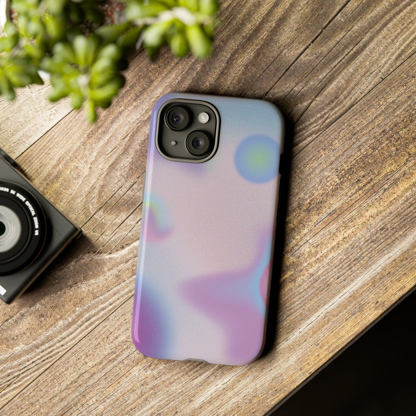 Floating Orbs Tough iPhone Case with Gradient Design