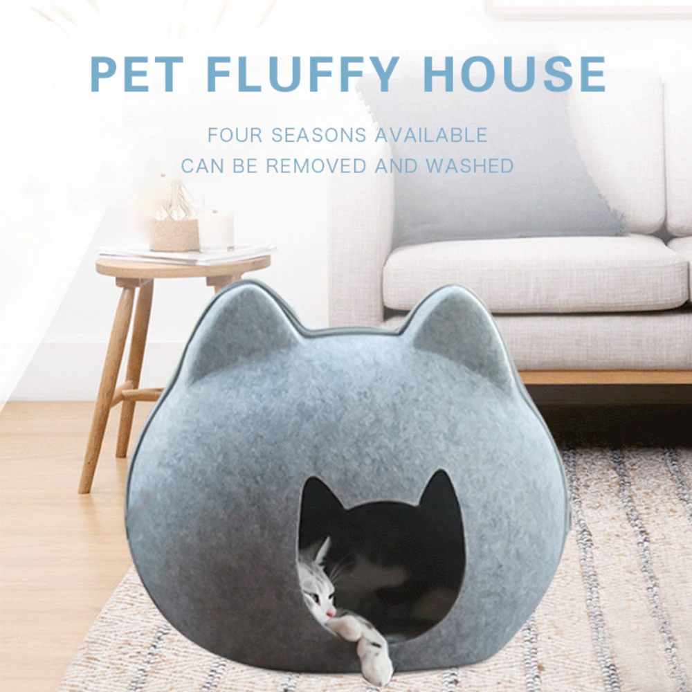 Pet Haven: Charming Feline-Shaped Shelter for Every Season