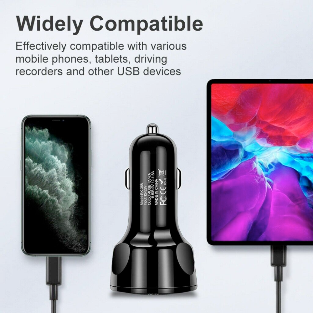 Fast Car USB Charger with Multiple Functions for Rapid Charging
