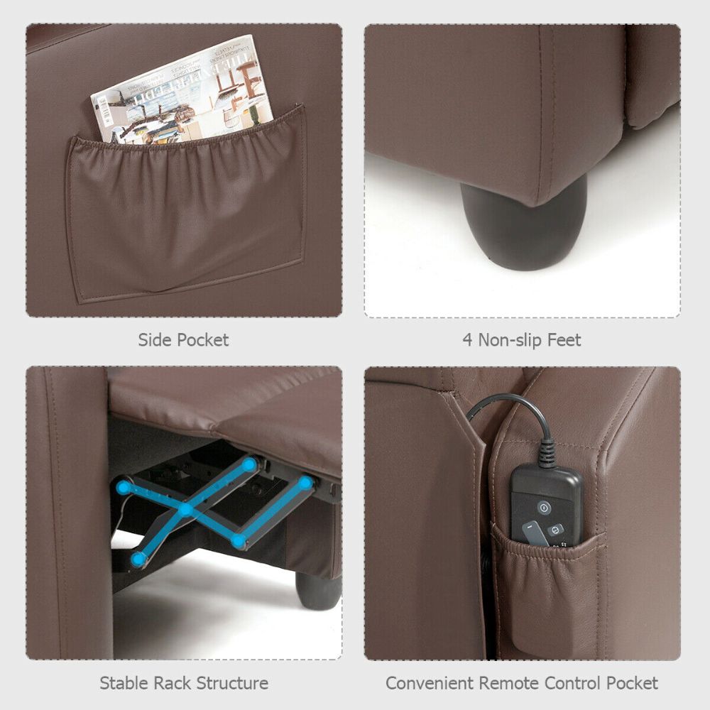 Massage Recliner Chair with Adjustable Footrest