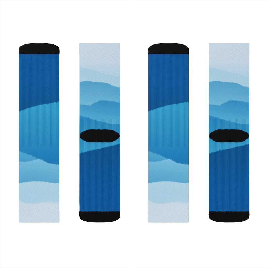 Blue Ridge Mountains Playful Quirky Socks