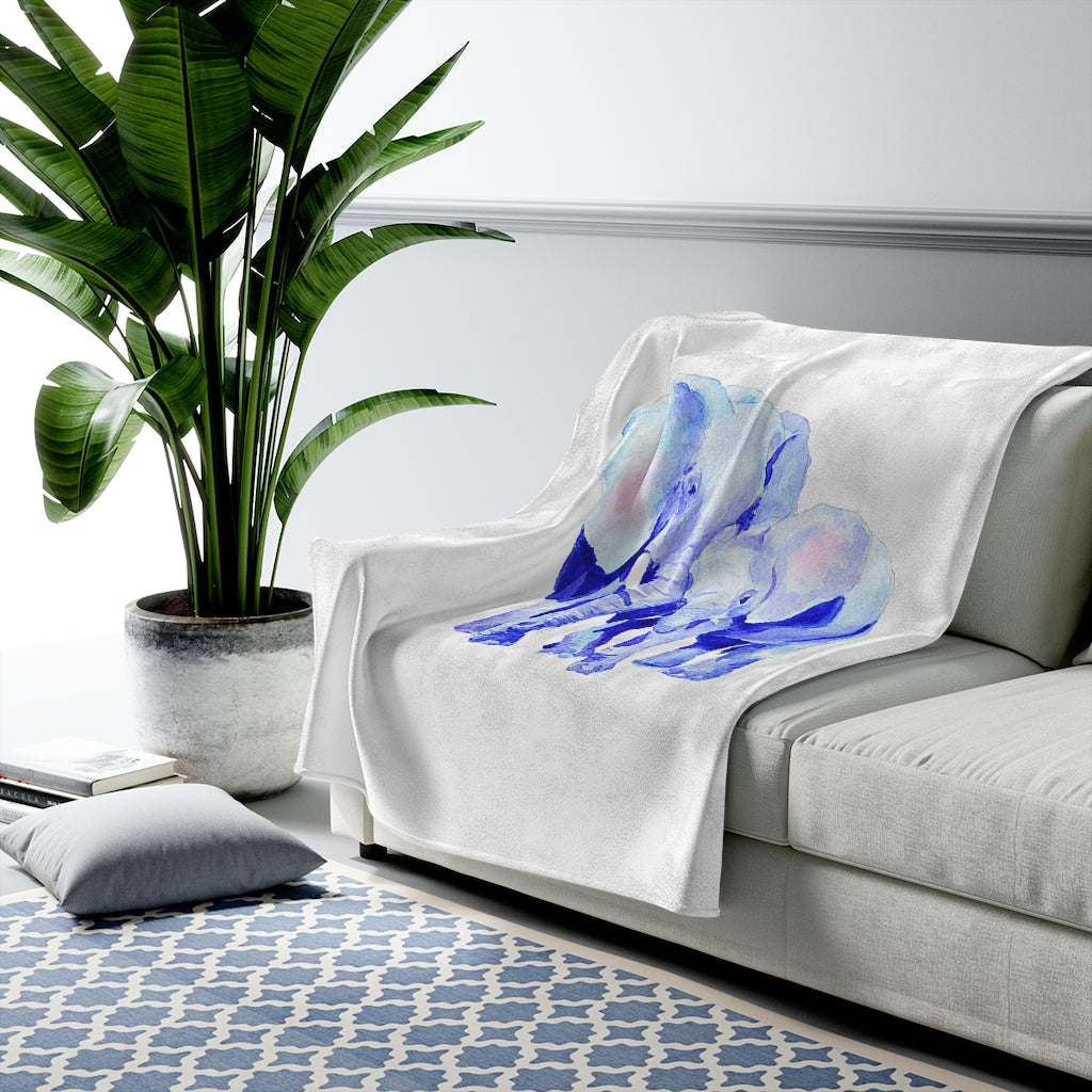 Auspicious Elephant Plush Velveteen Blanket for Mothers and Babies