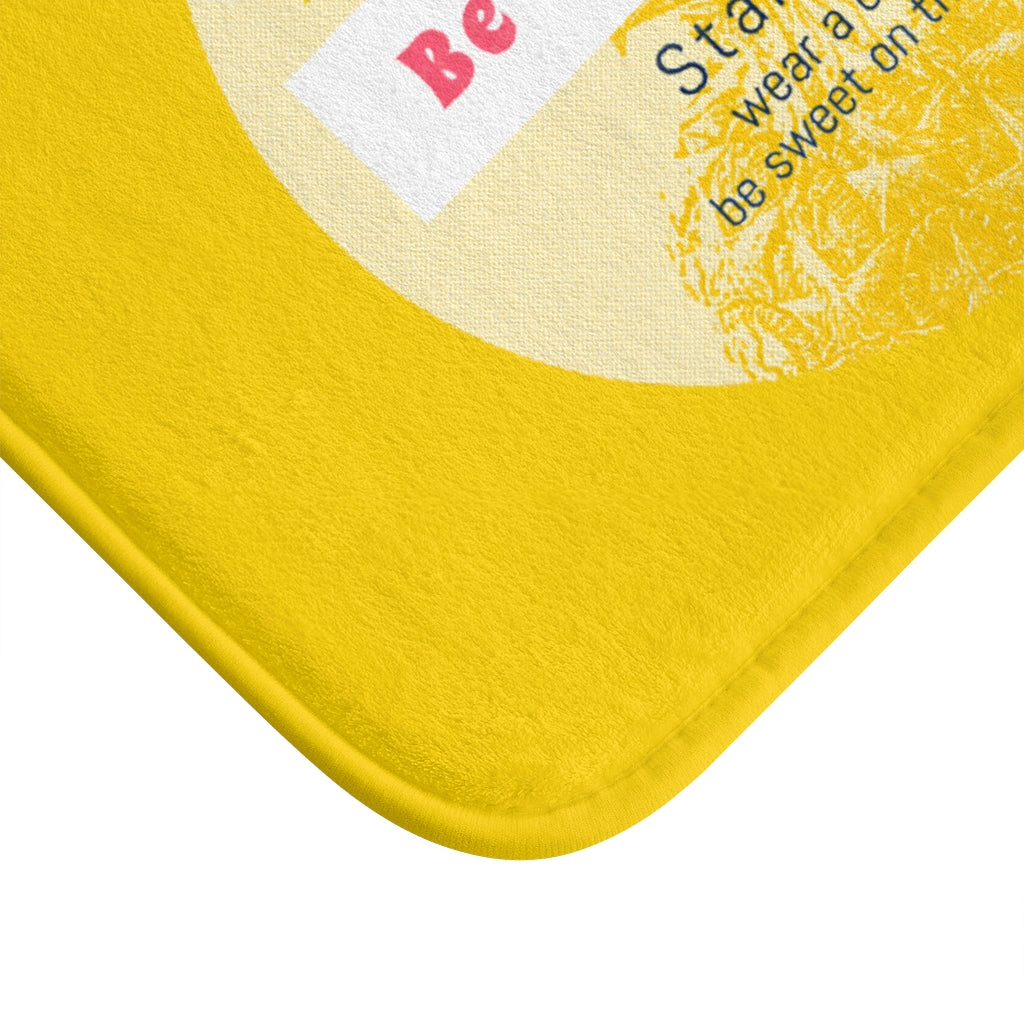 Pineapple Vibes Inspirational Bath Mat
