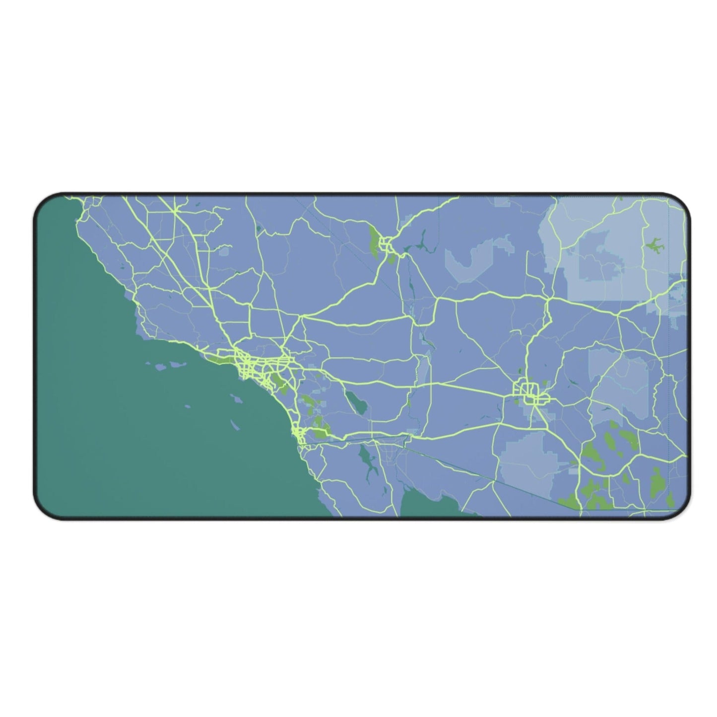 Desk Mat featuring Map of Los Angeles - Updated Title