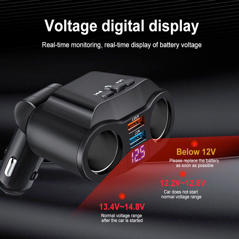 Car Lighter Adaptor with Dual USB Port