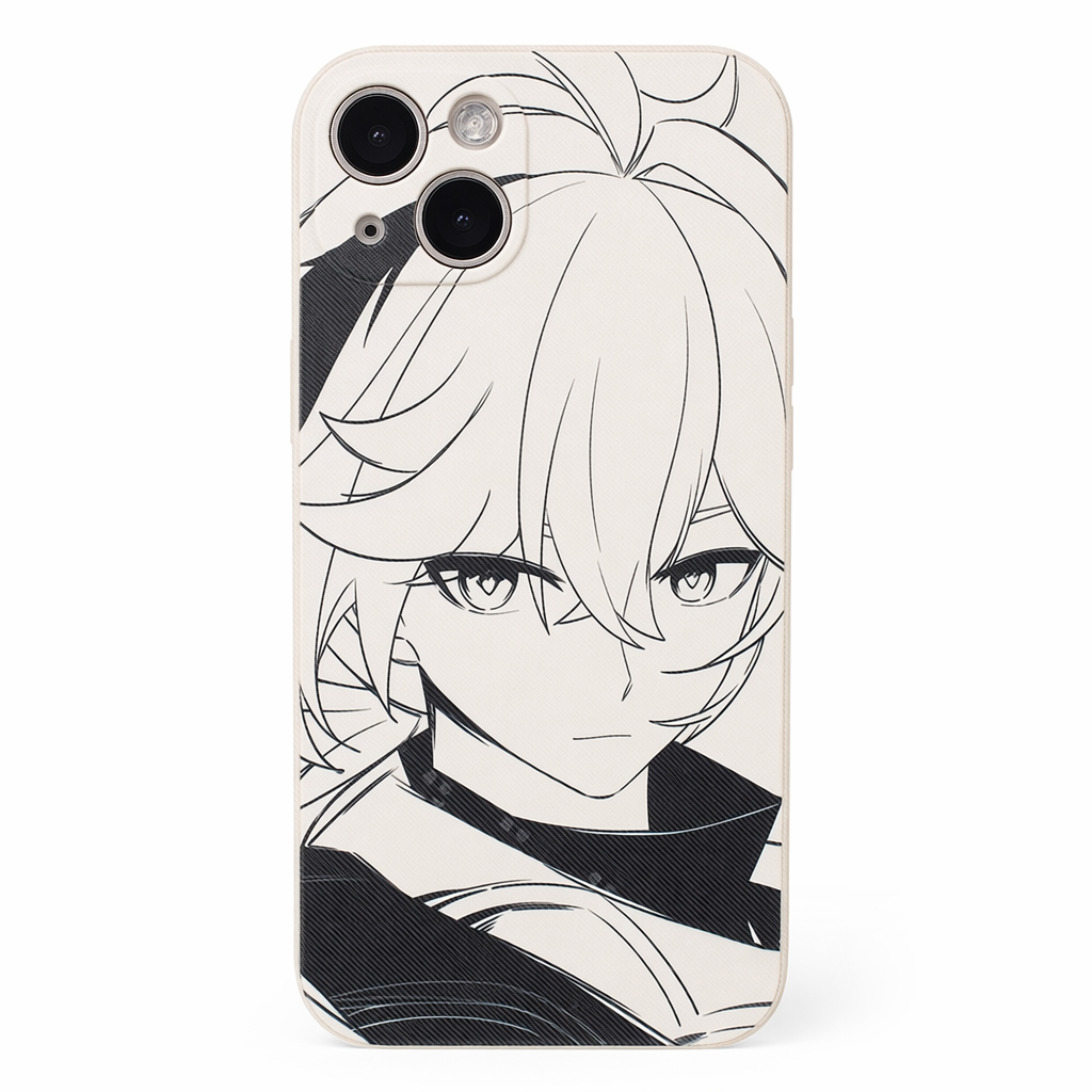 Genshin Impact Phone Cases with Sketch Art Kaedehara Kazuha