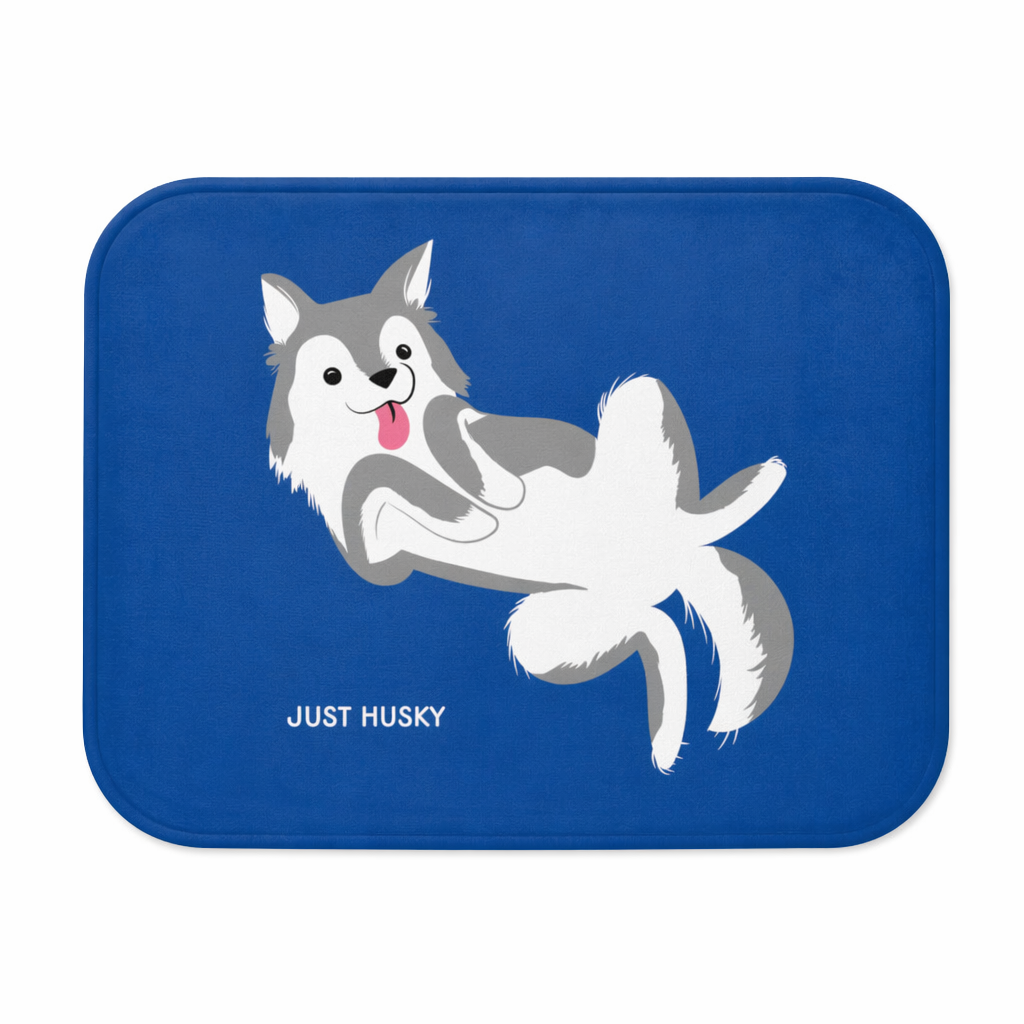 Blue Bath Mat for Your Adorable Husky Theme Bathroom Default