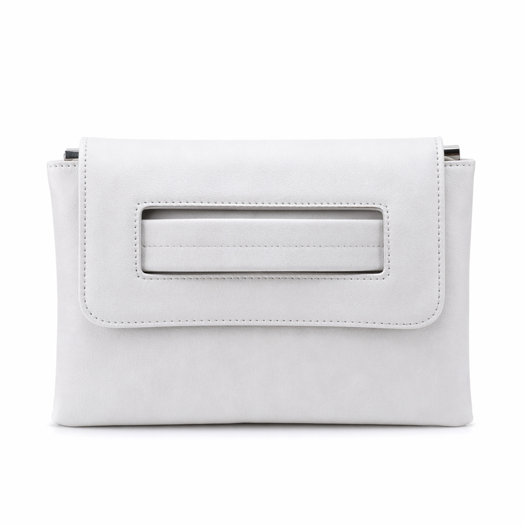 Faux Leather Envelope Clutch for Women GRAY