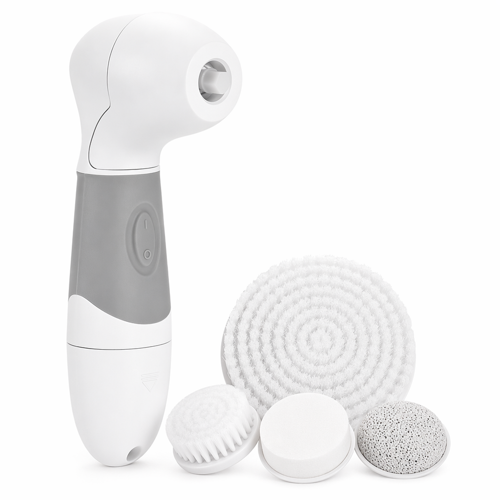 Water-Resistant 4-in-1 Portable Versatile Facial Brush Cleanser and Blackhead Extractor Default