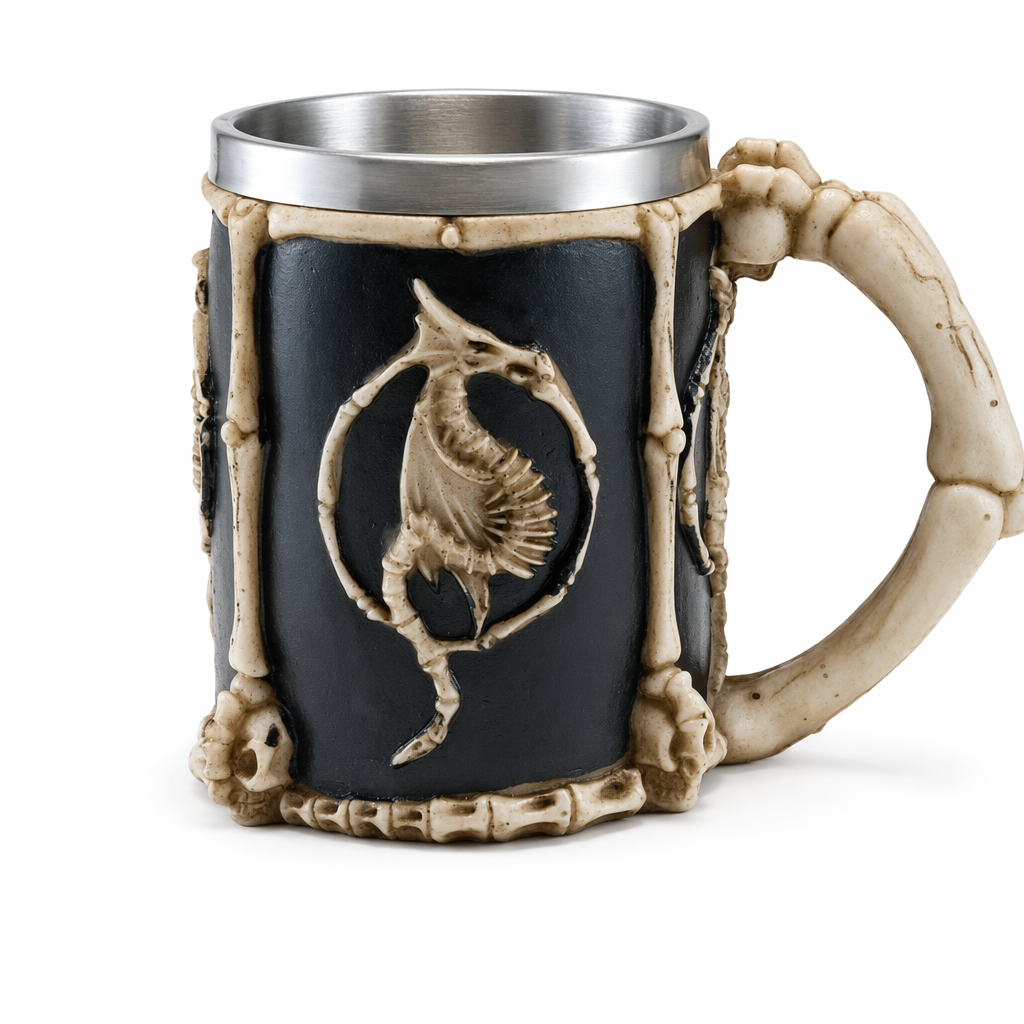 Norse Brew and Java Tankard Dragon Bone