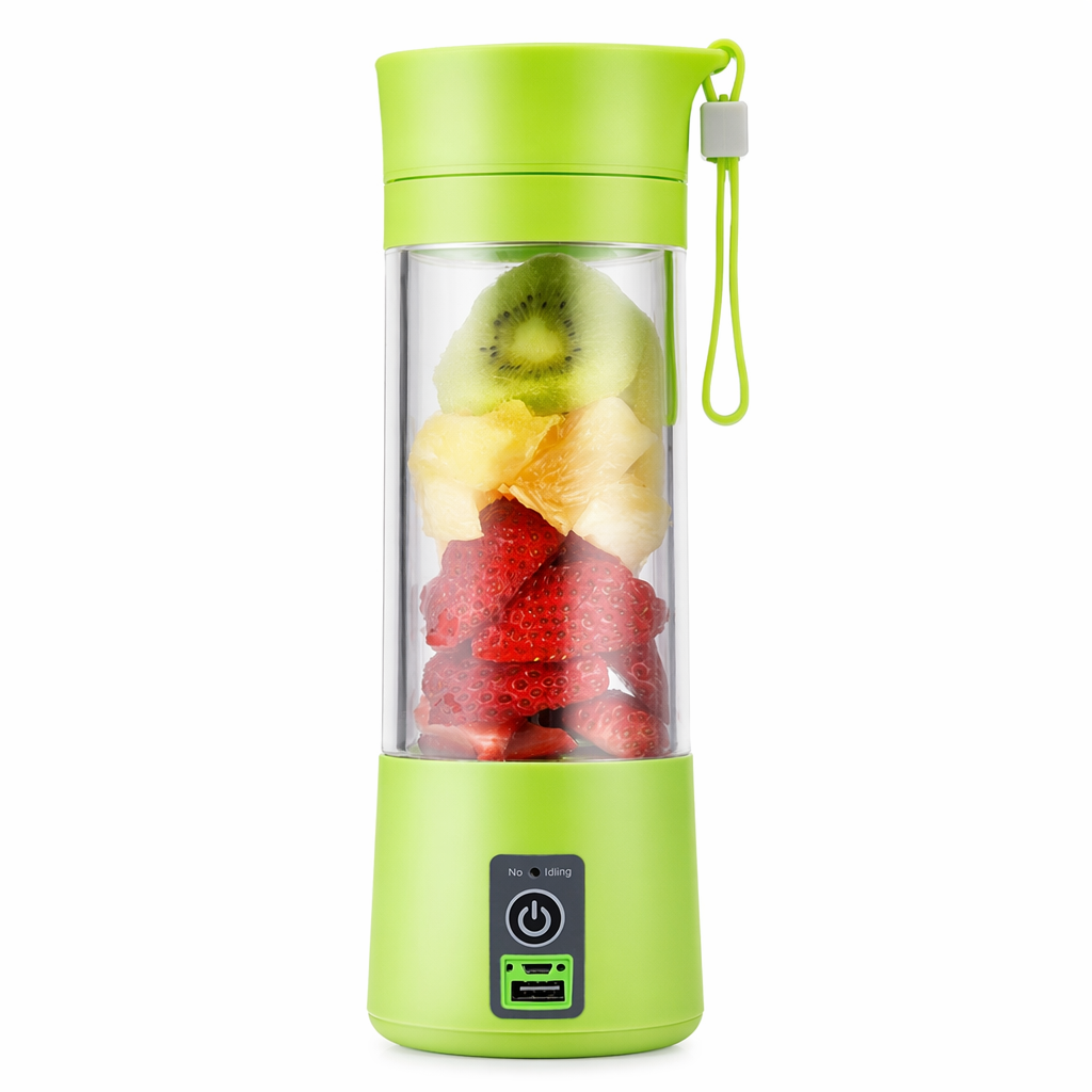 Deluxe Version of the Portable USB Electric Smoothie Maker Green