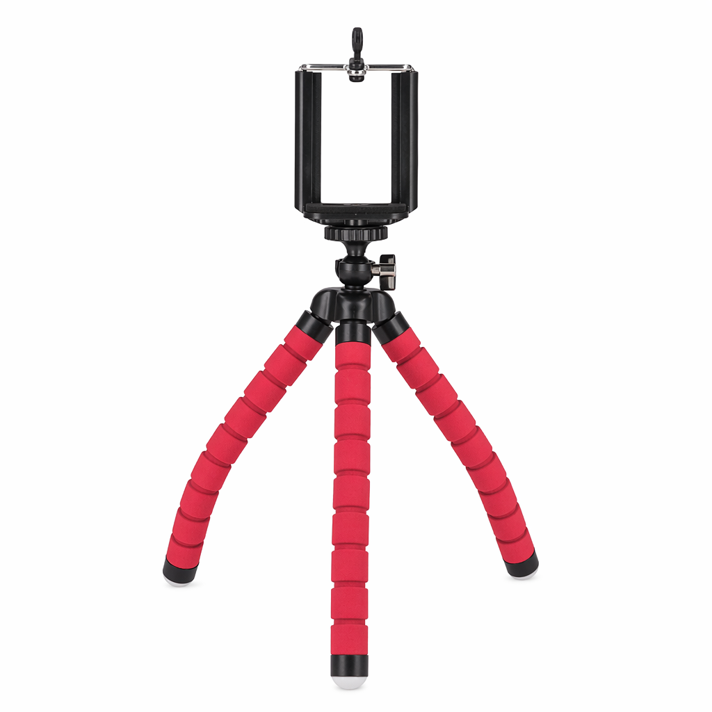 Octopus Phone Stand: Adjustable, Portable Holder Red