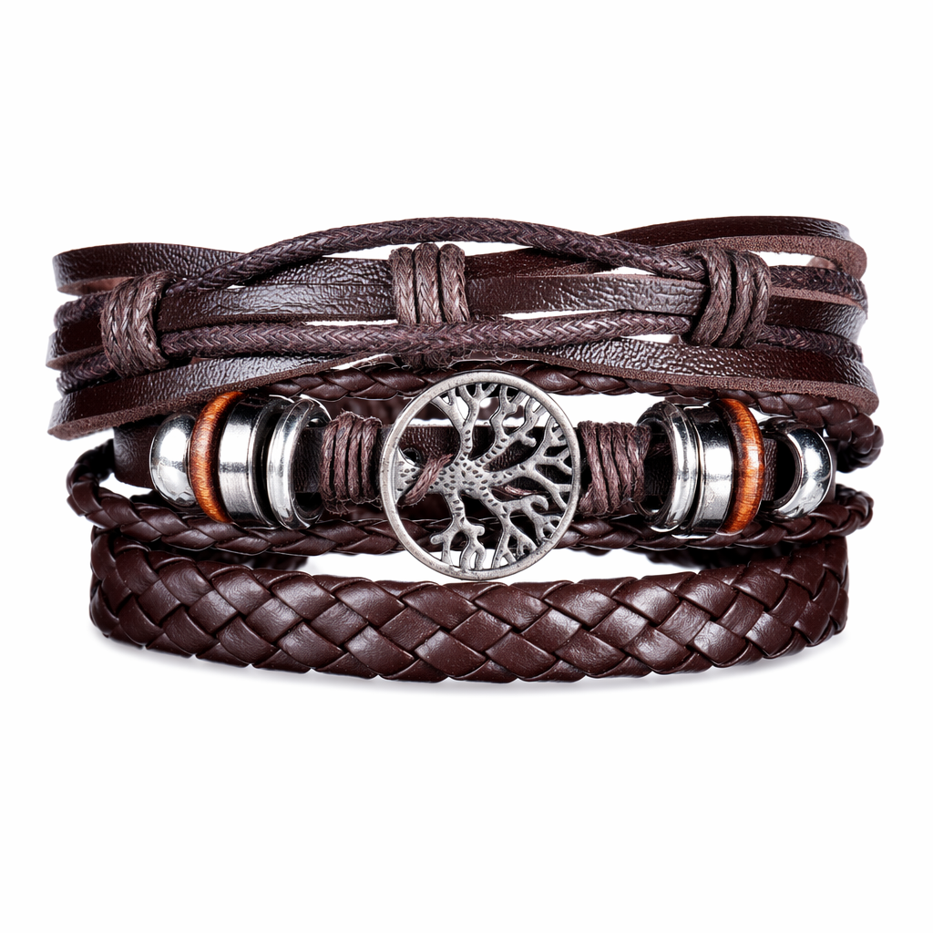 Gothic Layered Bracelet for Men S99B3