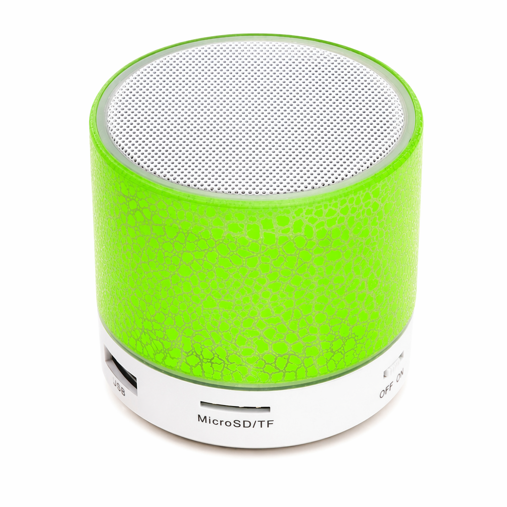 Crack LED Bluetooth Speaker - Portable, Colorful Green