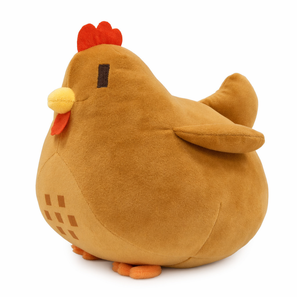 Cute Chicken Plush Toy: Adorable, Huggable, Compact Brown