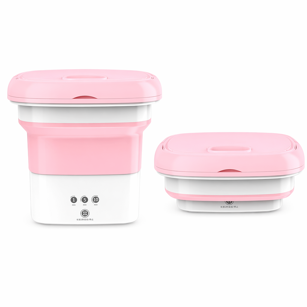 UV Sterilizing Portable Washing Machine for Efficient Space Utilization Pink