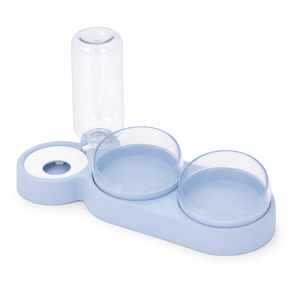 Automatic Tilted Pet Bowl Collection Blue