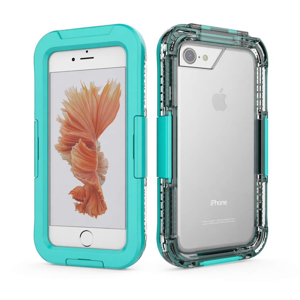 Water-Resistant Durable Protective Cover for iPhone 7, 7 Plus, 8, 8 Plus Cyan blue
