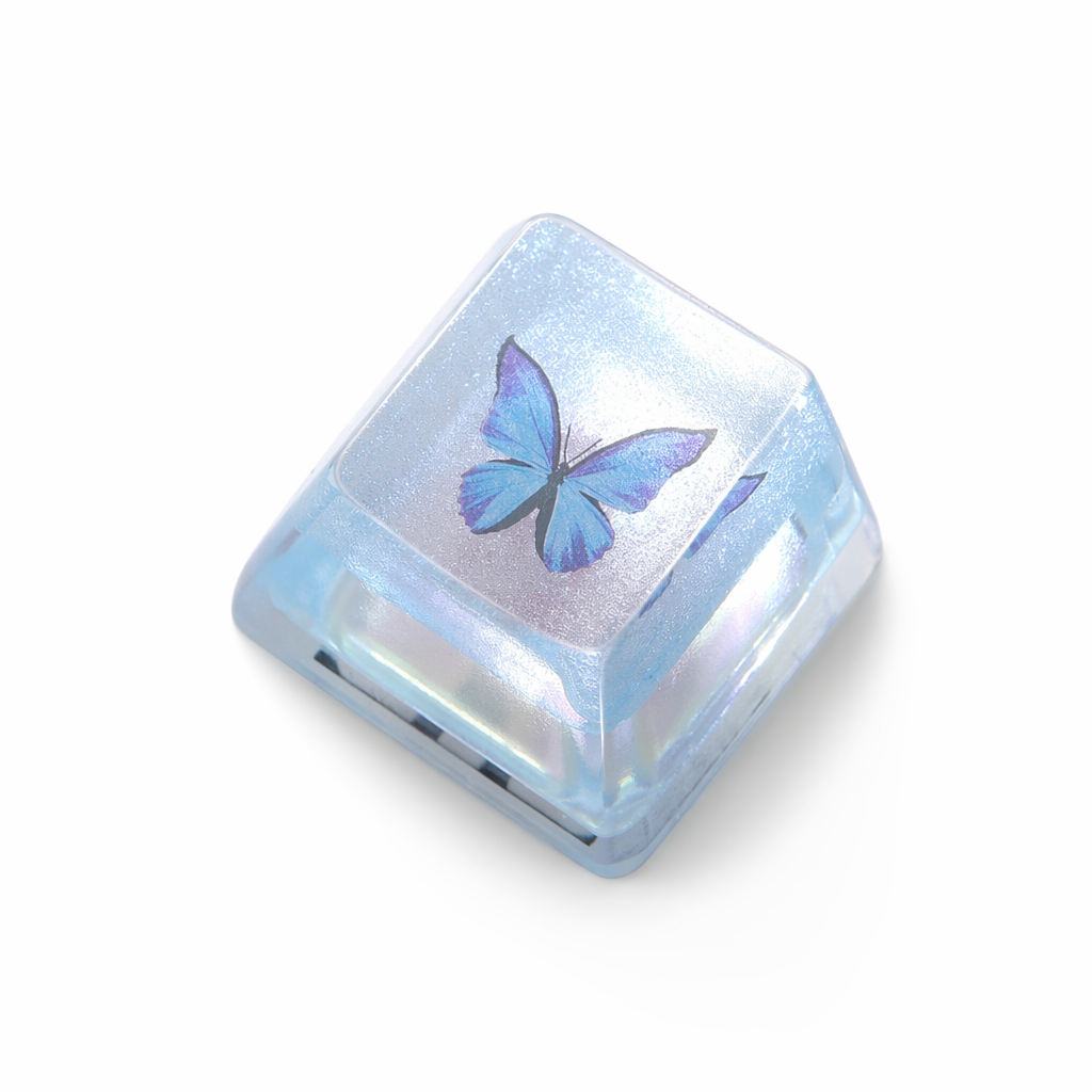 Keycap with Butterfly Design Blue