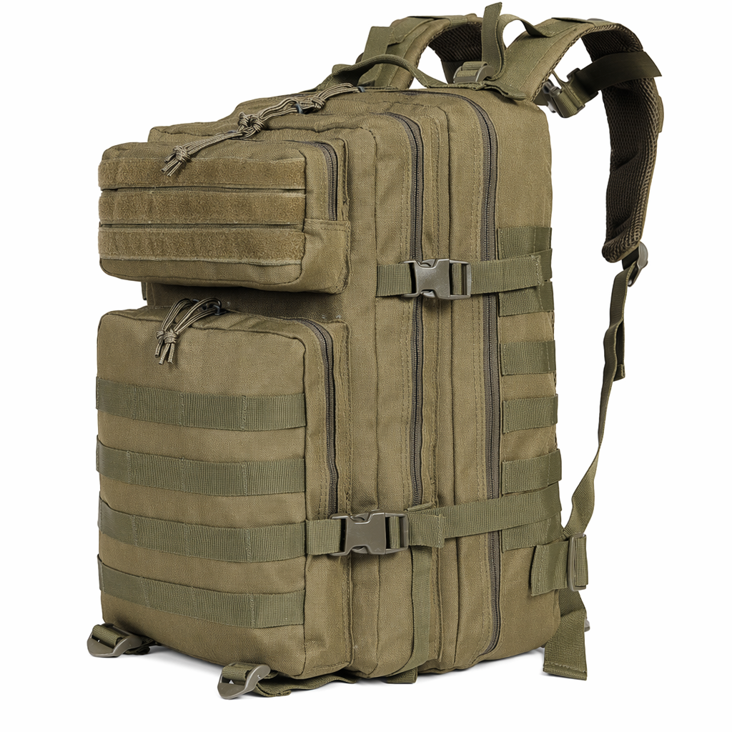 Water-Resistant 50L Backpack for Outdoor Camping Army Green