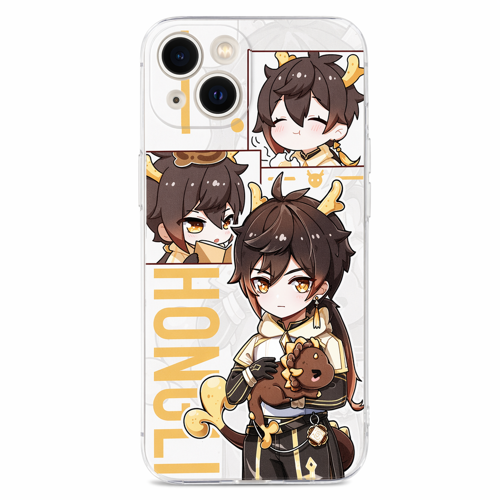 Genshin Impact Animal Ear Phone Cases Zhongli