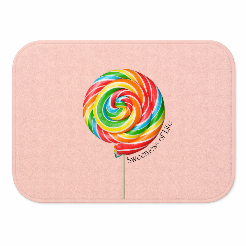 Life's Sweetness Lollipop Message Bath Mat Default