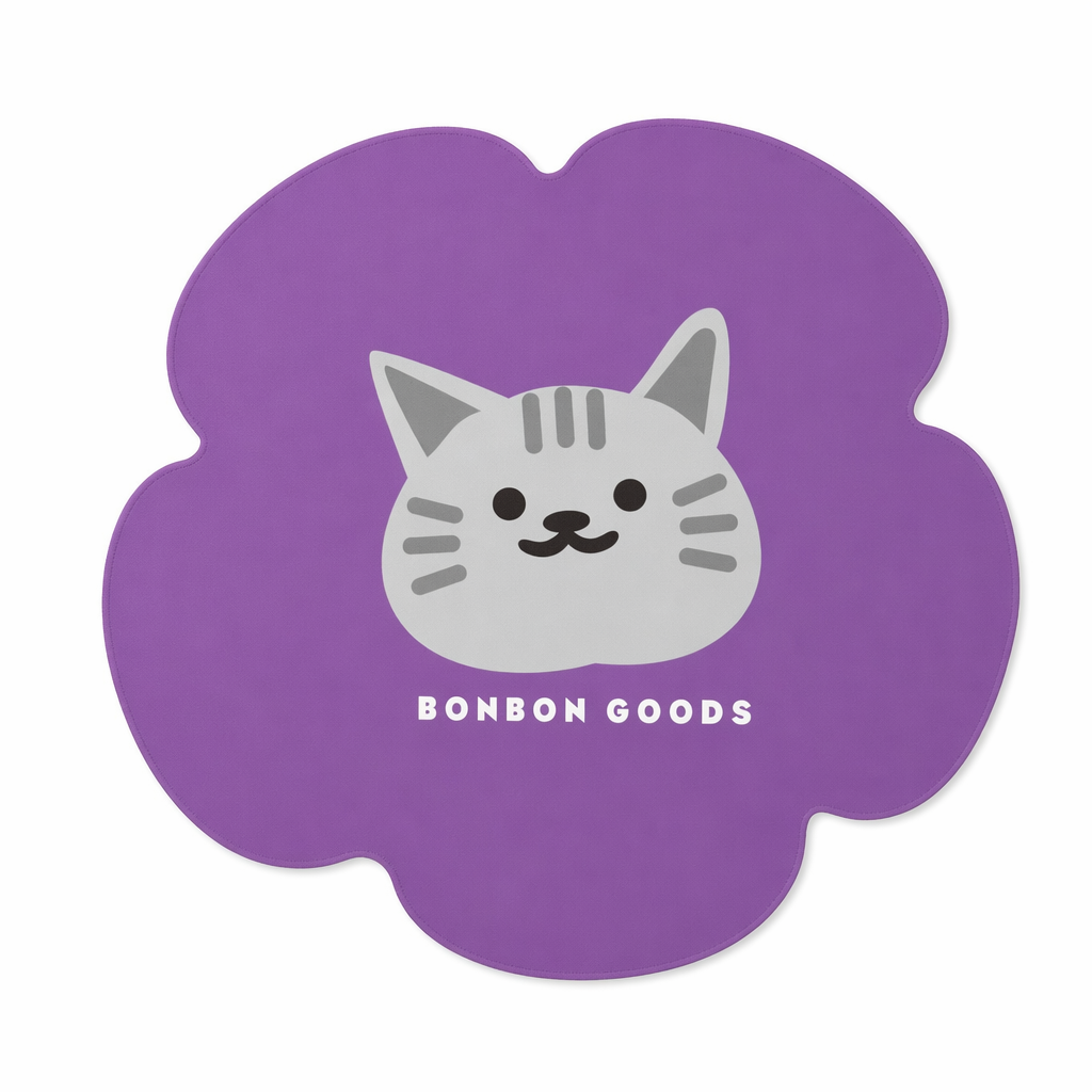 BonBonGoods Gaming Mouse Pad Collection Purple Flower Cat