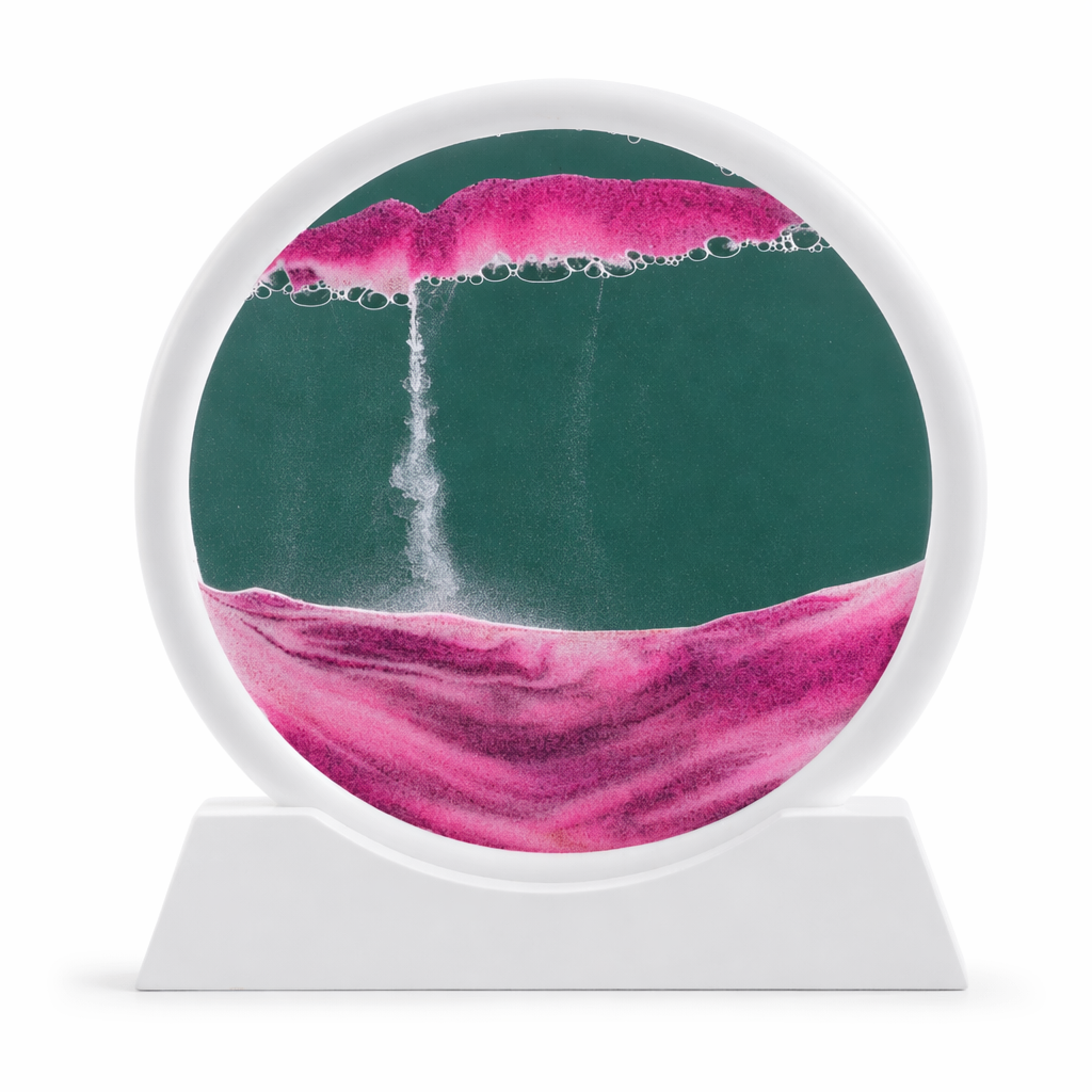 3D Sand Art from the Depths of the Sea White Base-Pink