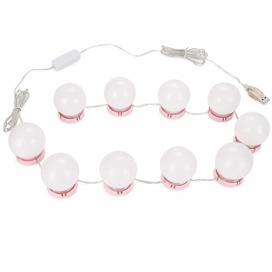 LED Vanity Table with Adjustable Brightness Lights - Set of 10 Bulbs Default