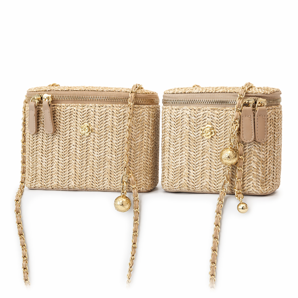 Summer Straw Bucket Bag for Women: Embrace the Season in Style! Khaki