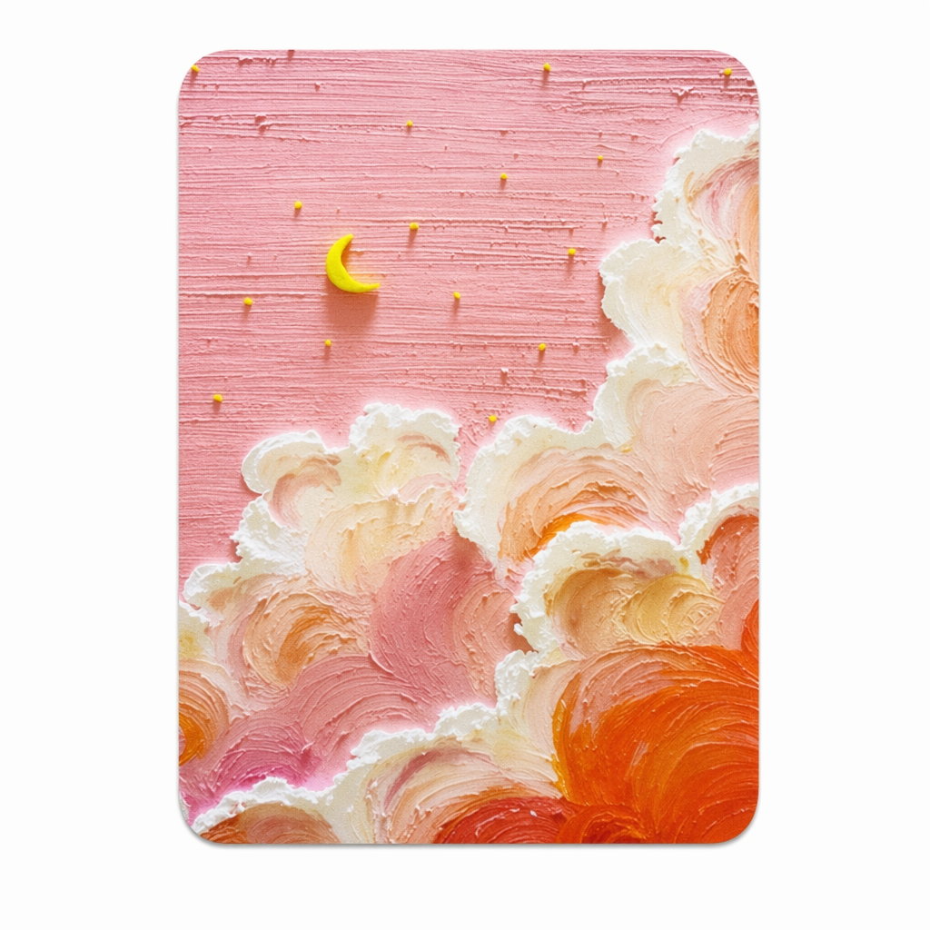 Sky Mouse Pad with 3D Design Pink
