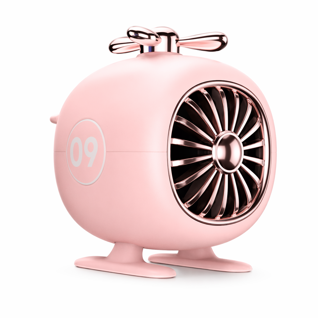 True Wireless Bluetooth 5.0 Mini Helicopter Speakers with Built-in Microphone Pink