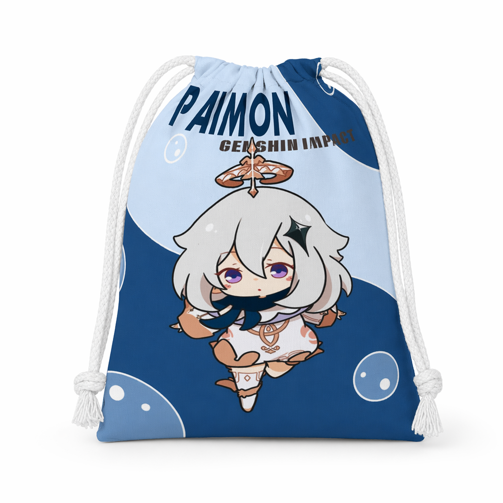 Chibi Genshin Drawstring Bags Set Paimon