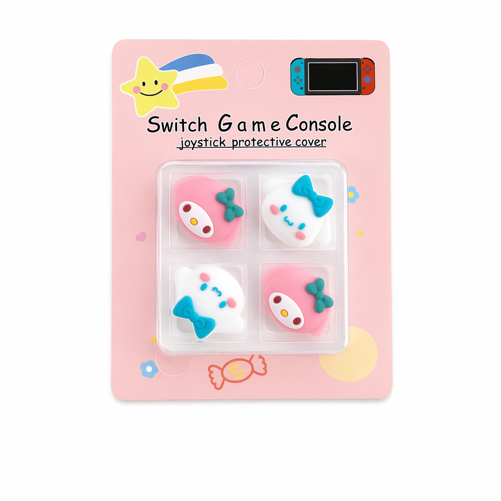 Kawaii Switch Thumb Grips with Joystick Caps D
