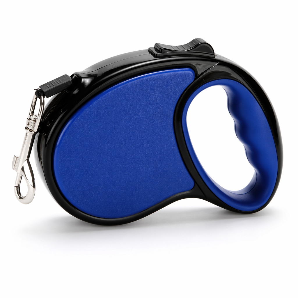 5-Meter Long Retractable Leash for Dogs made of Nylon Dark Blue