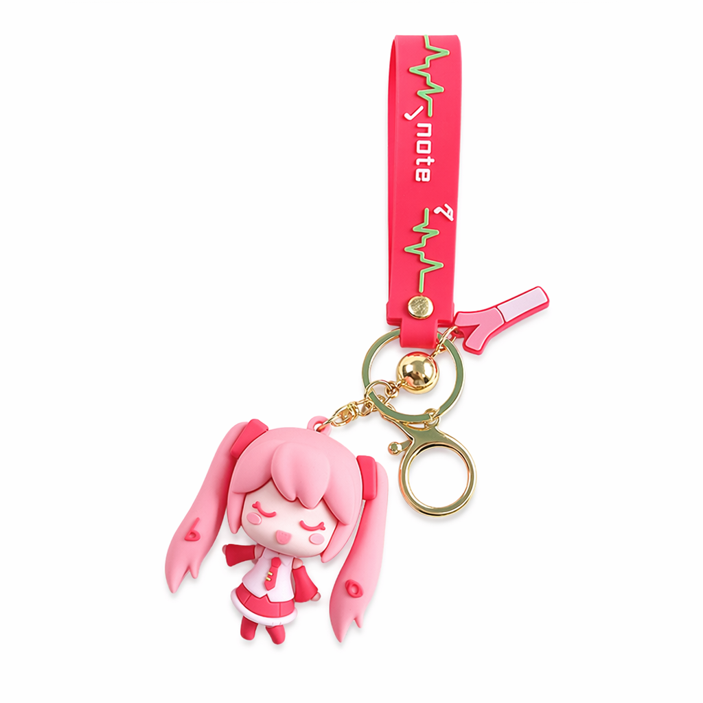 Adorable Miku Keychains with Pastel Charm Hot Pink