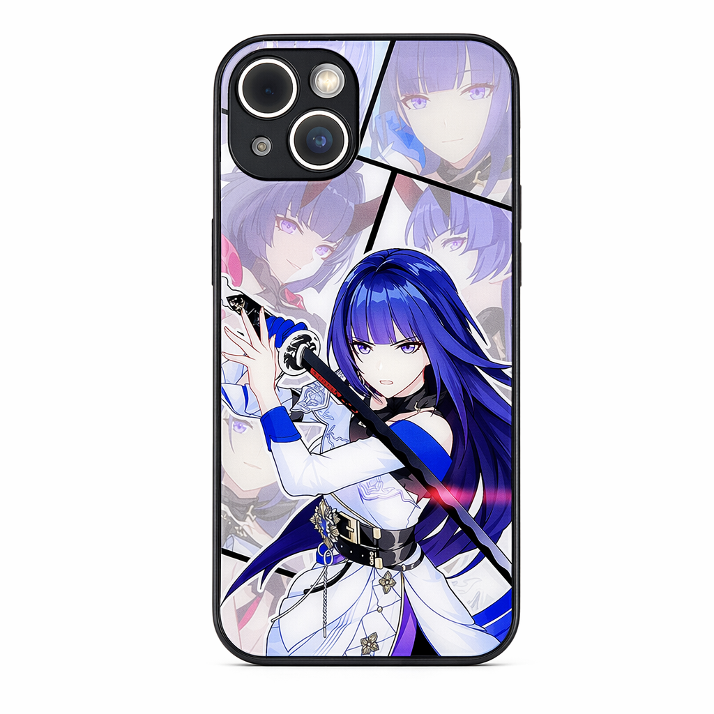 Tempered Glass Phone Case with Characters B