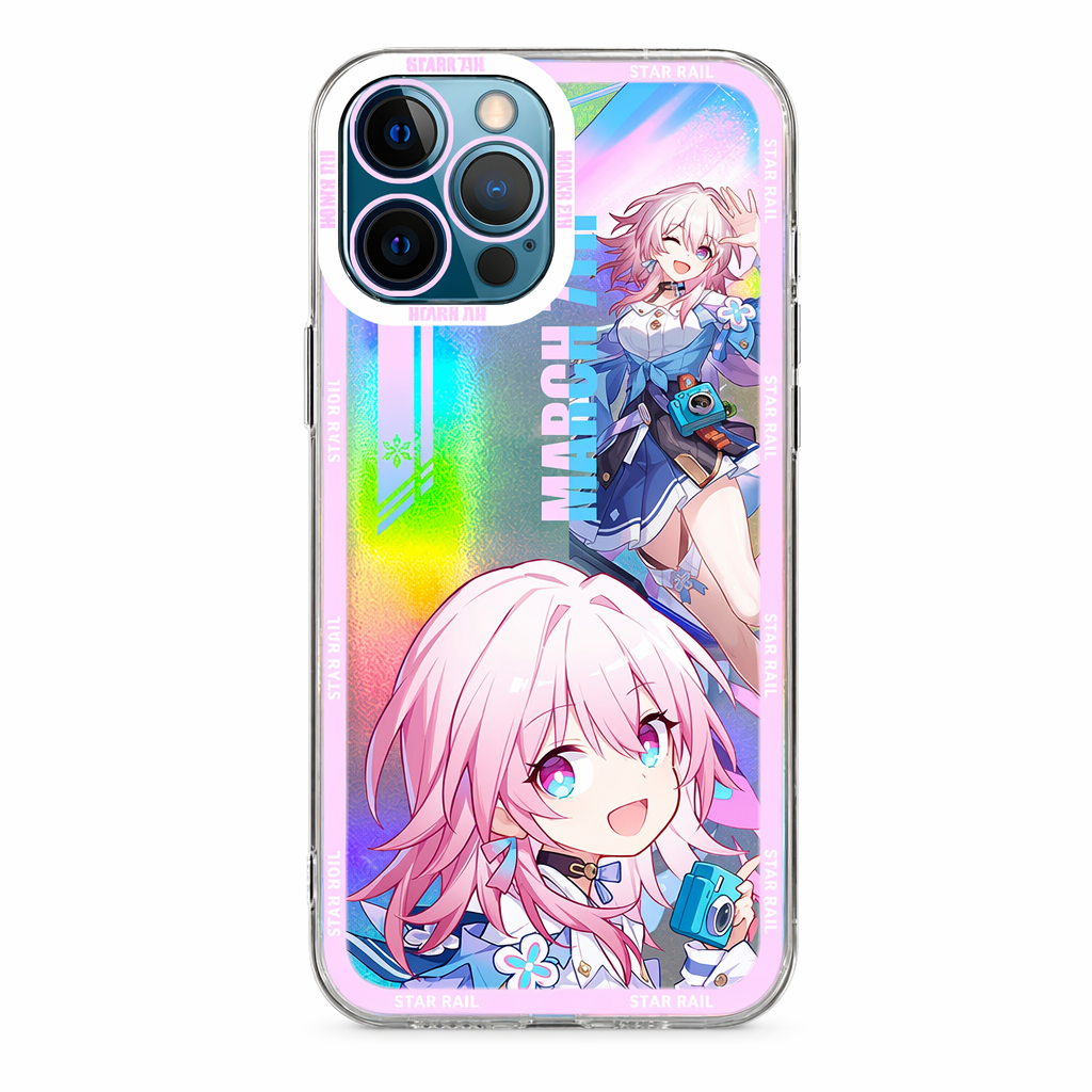 Holographic Honkai Star Rail iPhone Cases March 7th