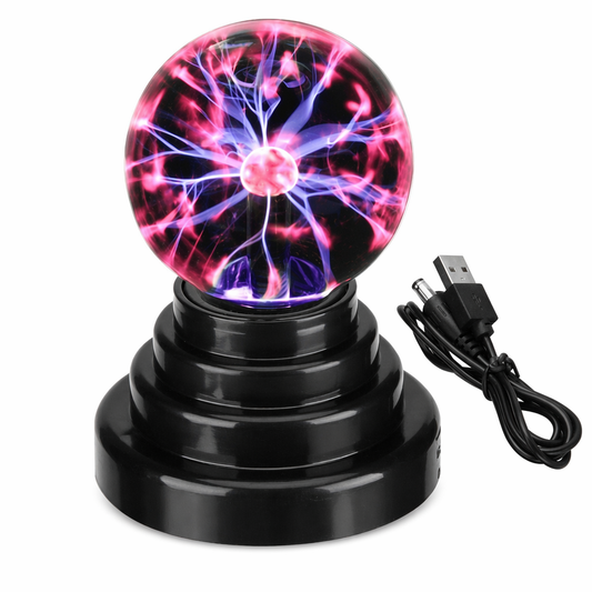 3" Plasma Ball with Glass Enclosure Creates Magical Atmosphere Only Touch Sensitive