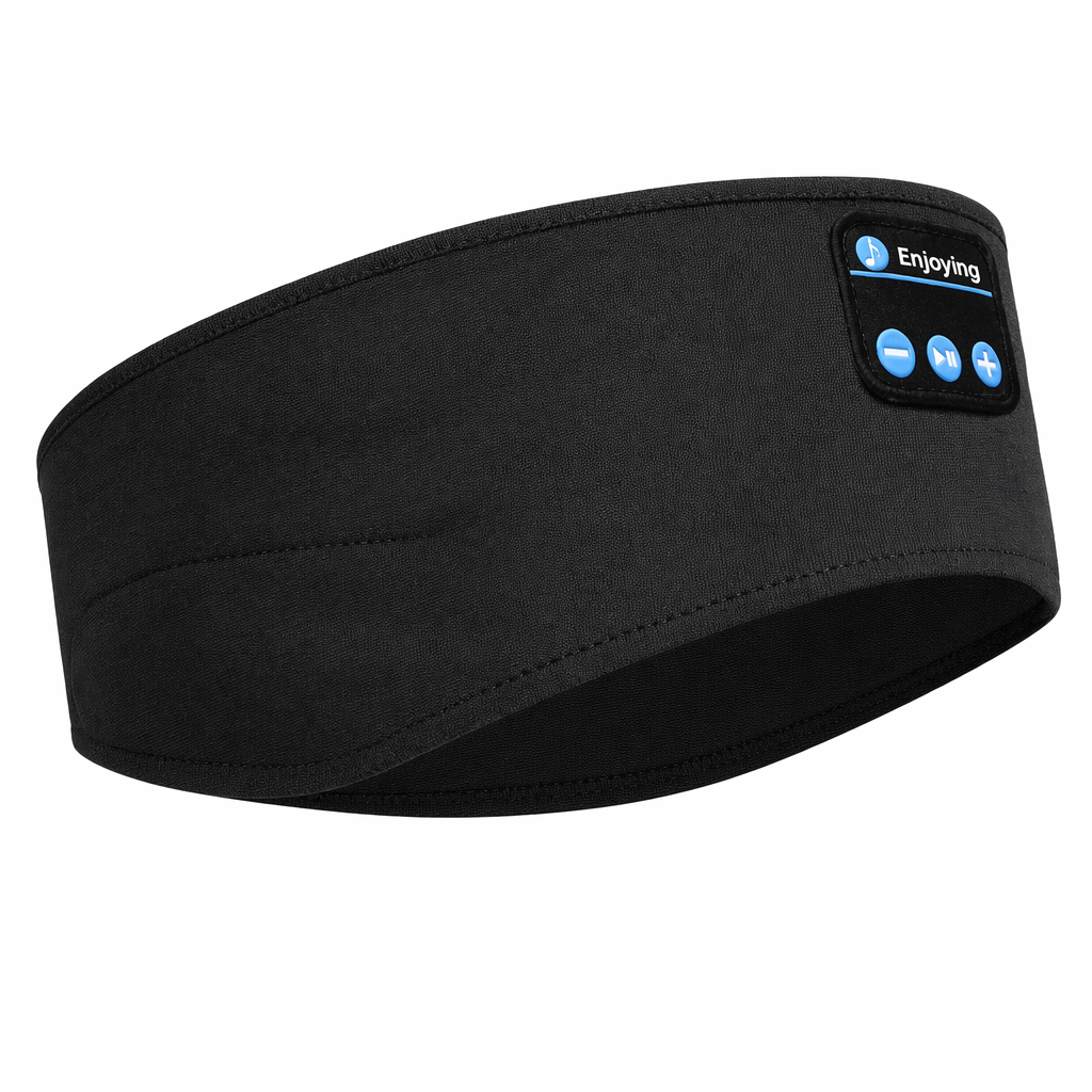 Comfortable Headband Sleep Headphones with Speakers black